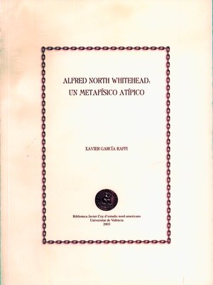 cover image of Alfred North Whitehead